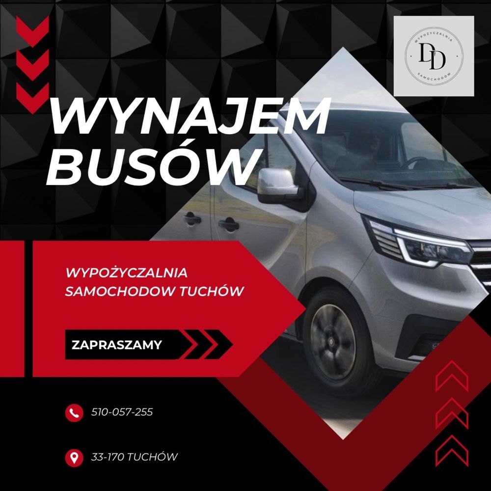 Wypozyczalnia busów 9 osobowych / wynajem