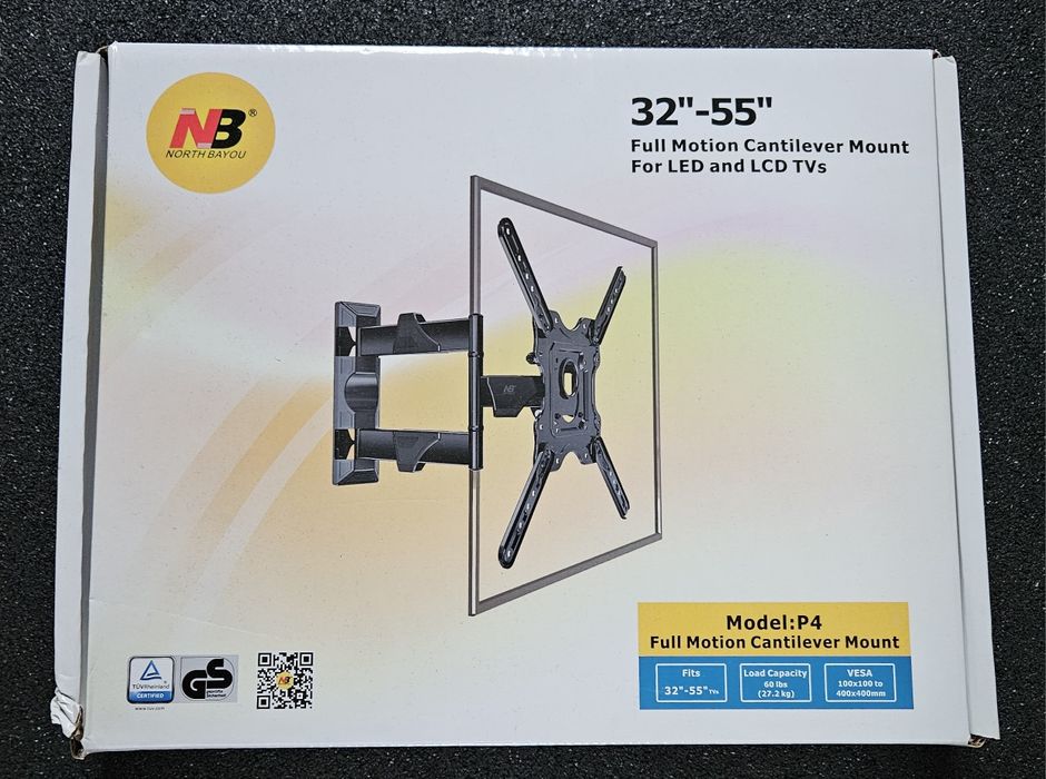 Uchwyt TV obrotowy ścienny 32 do 55 cali