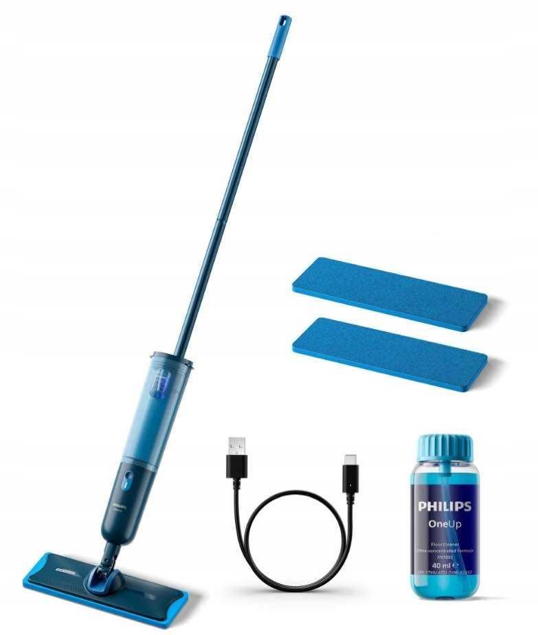 MOP ELEKTRYCZNY philips cichy do pogłóg 360 w zestawie z płynem +2xpad