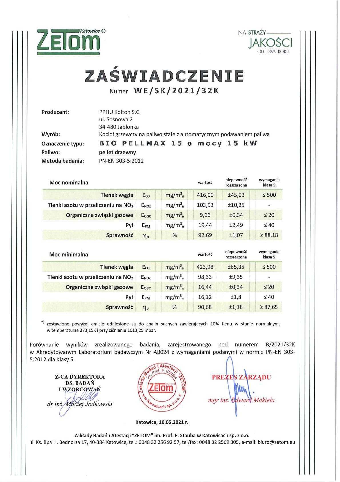 Kocioł Kołton BIO PELLMAX 15kW - Dotacje - Dostawa Gratis