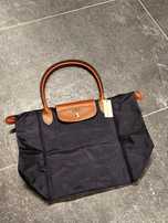 Torebka longchamp na ramię granatowa navy la pliage duza shopping bag