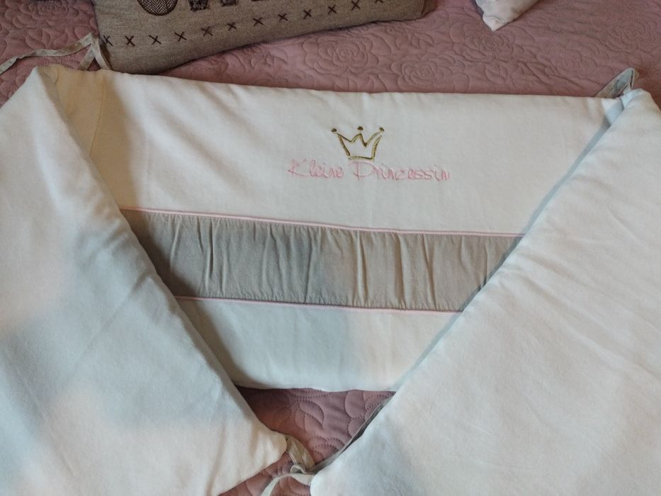 Ochraniacz do łóżeczka welurowy 37 cm × 200 cm