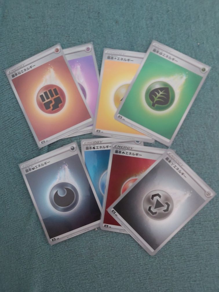 Zestaw holo energii karty Pokemon TCG VMax Climax wszystkie typy