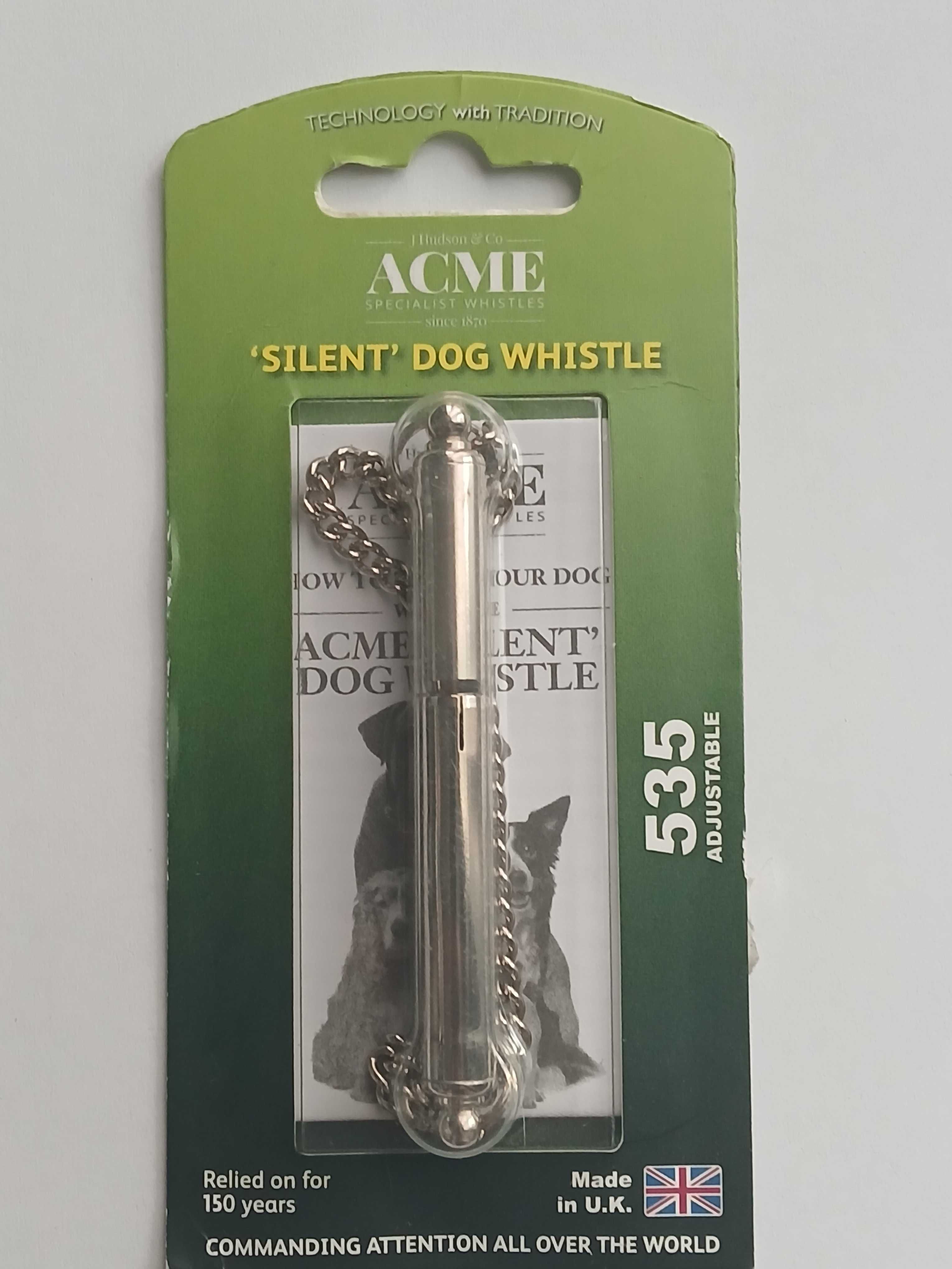 Gwizdek dla psa ACME 535 Silent - srebrny*nowy i Fabrycznie zamkniety