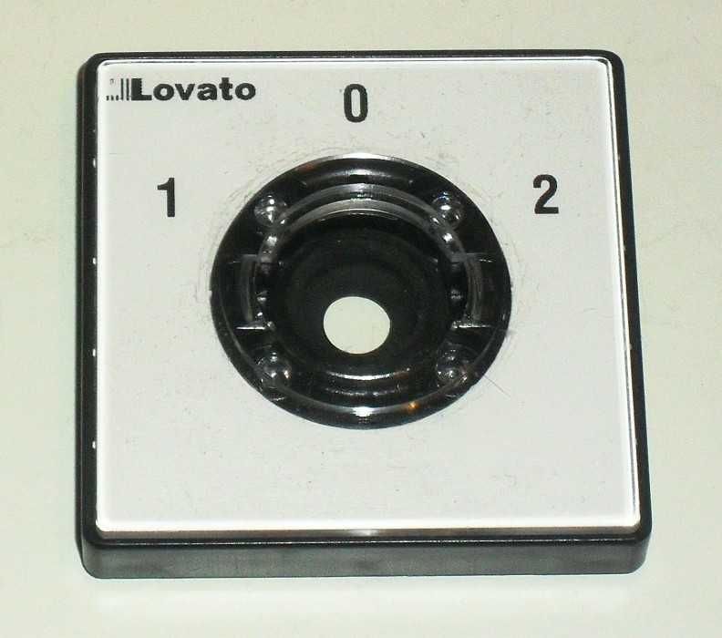 LOVATO ELECTRIC Maskownica, szyldzik łącznika GX16 z opisem 1-0-2