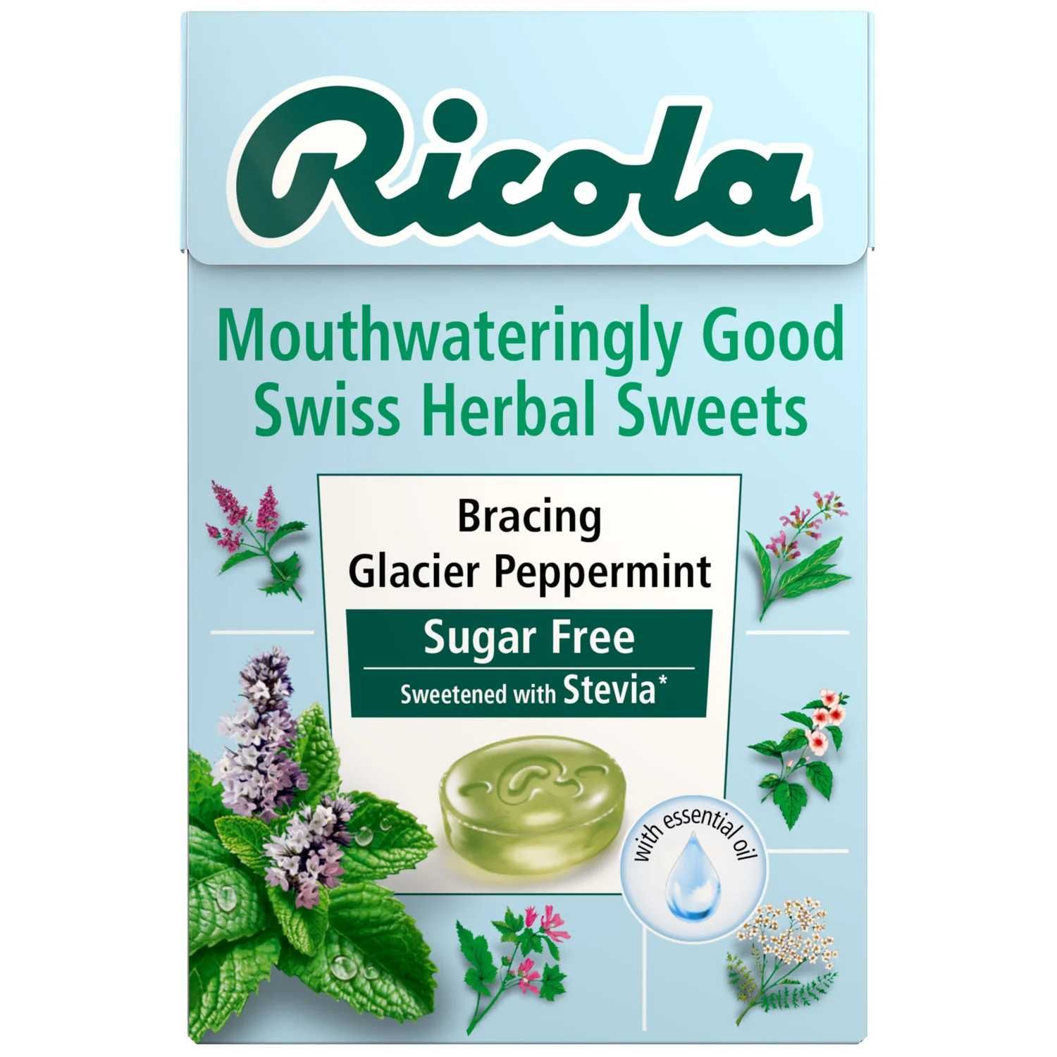 Льодяники Ricola Bracing Glacier Peppermint 45g sugar free