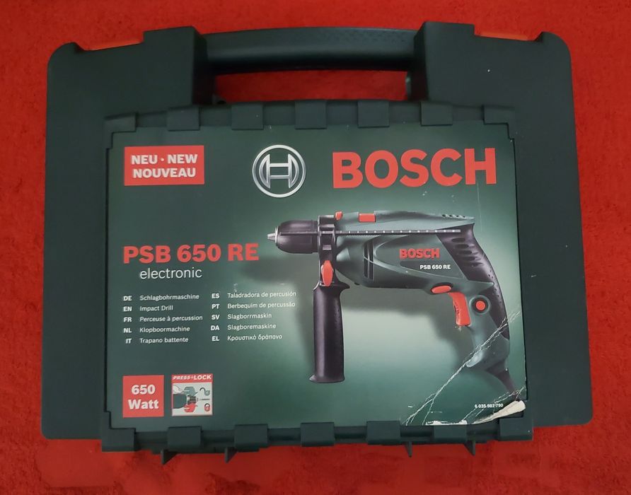 Ударная дрель Bosch PSB 650 RE + набор аксесуаров в комплекте