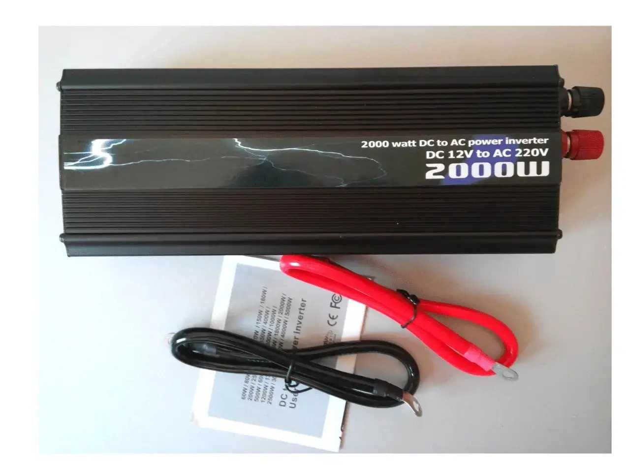 Інвертор перетворювач напруги 12V в 220V AC/DC 2000W