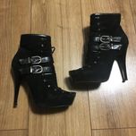 Czarne Buty Szpilki Zamszowe Kazar r. 38