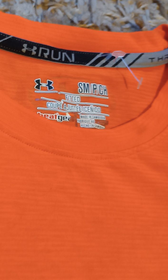 T-shirt pomarańczowy sportowy Under Armour