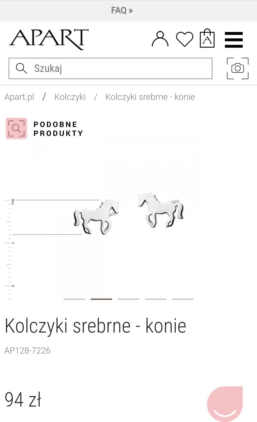 Kolczyki srebrne Apart Kids Konie