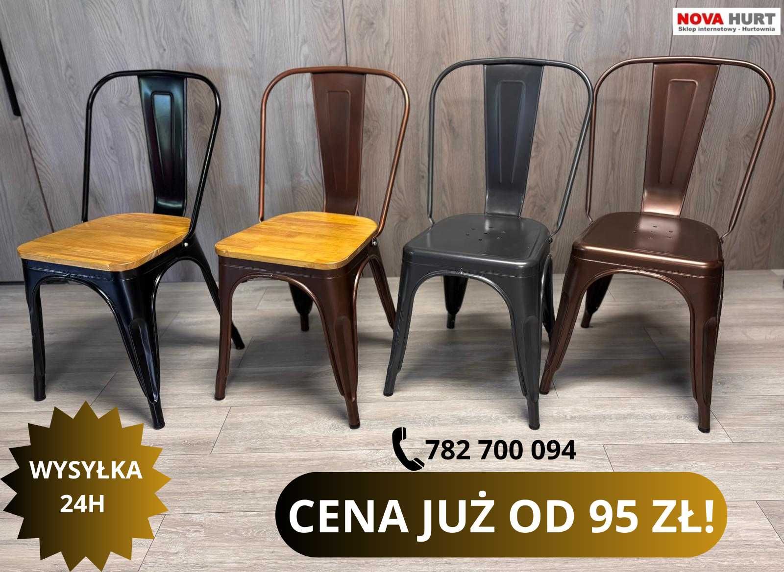 Krzesła metalowe loft CORSICA TOLIX idealne do ogrodu restauracji