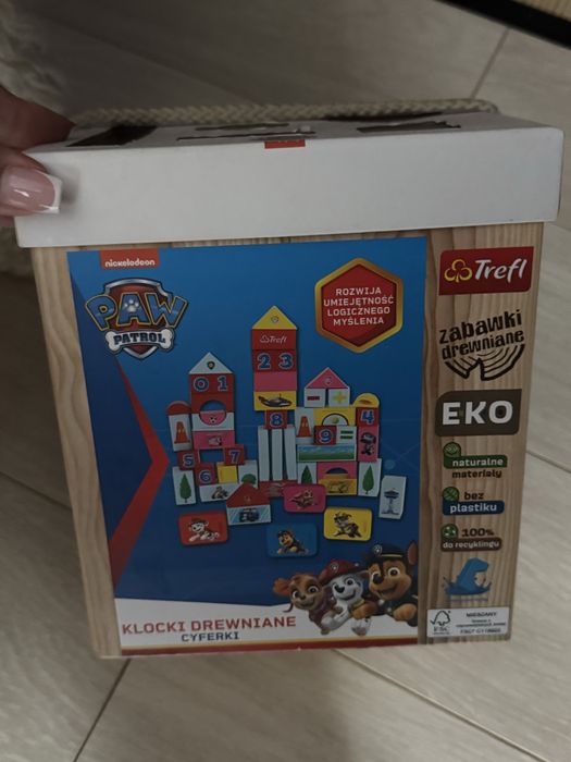 Klocki drewniane PAW Patrol Psi Patrol - cyferki