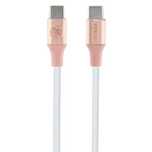 Kabel Guess USB-C do USB-C 1,5m, silikonowy, szybkie ładowanie, różowy