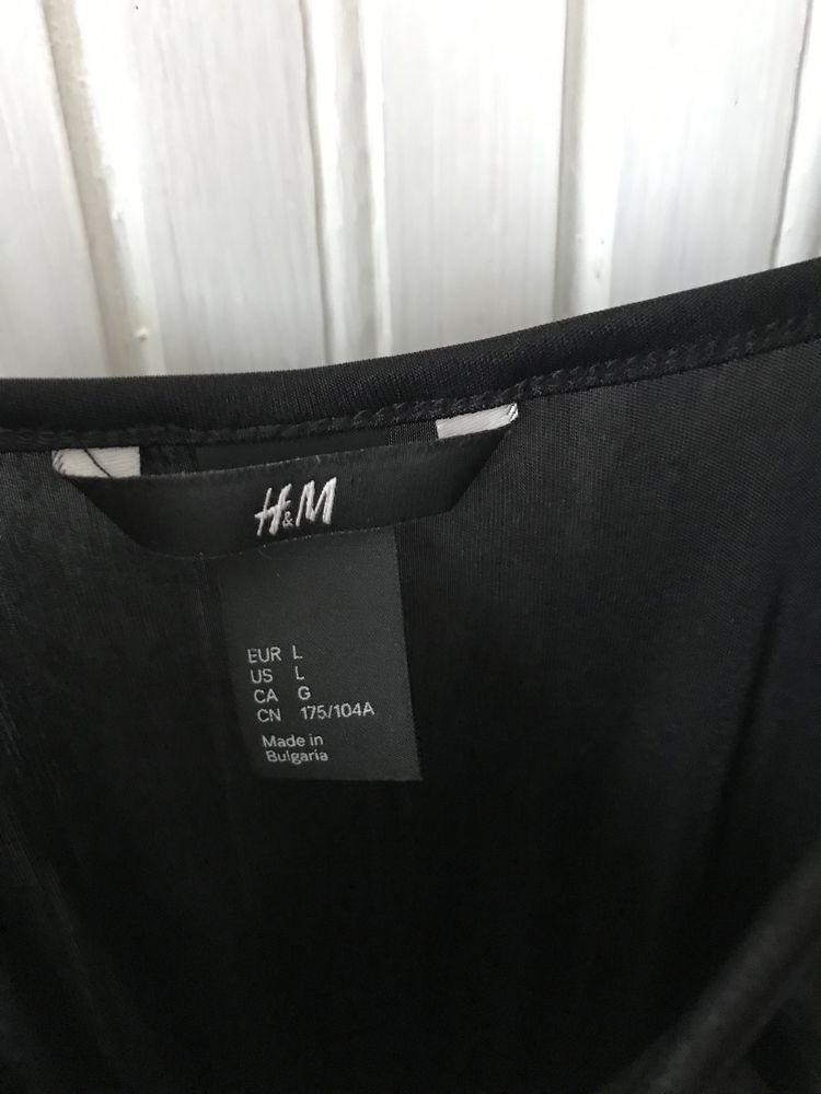 Długa czarna sukienka H&M rozmiar L