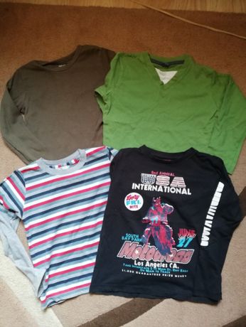 Bluzki chłopięce, koszulki, długi rękaw 110 - 116