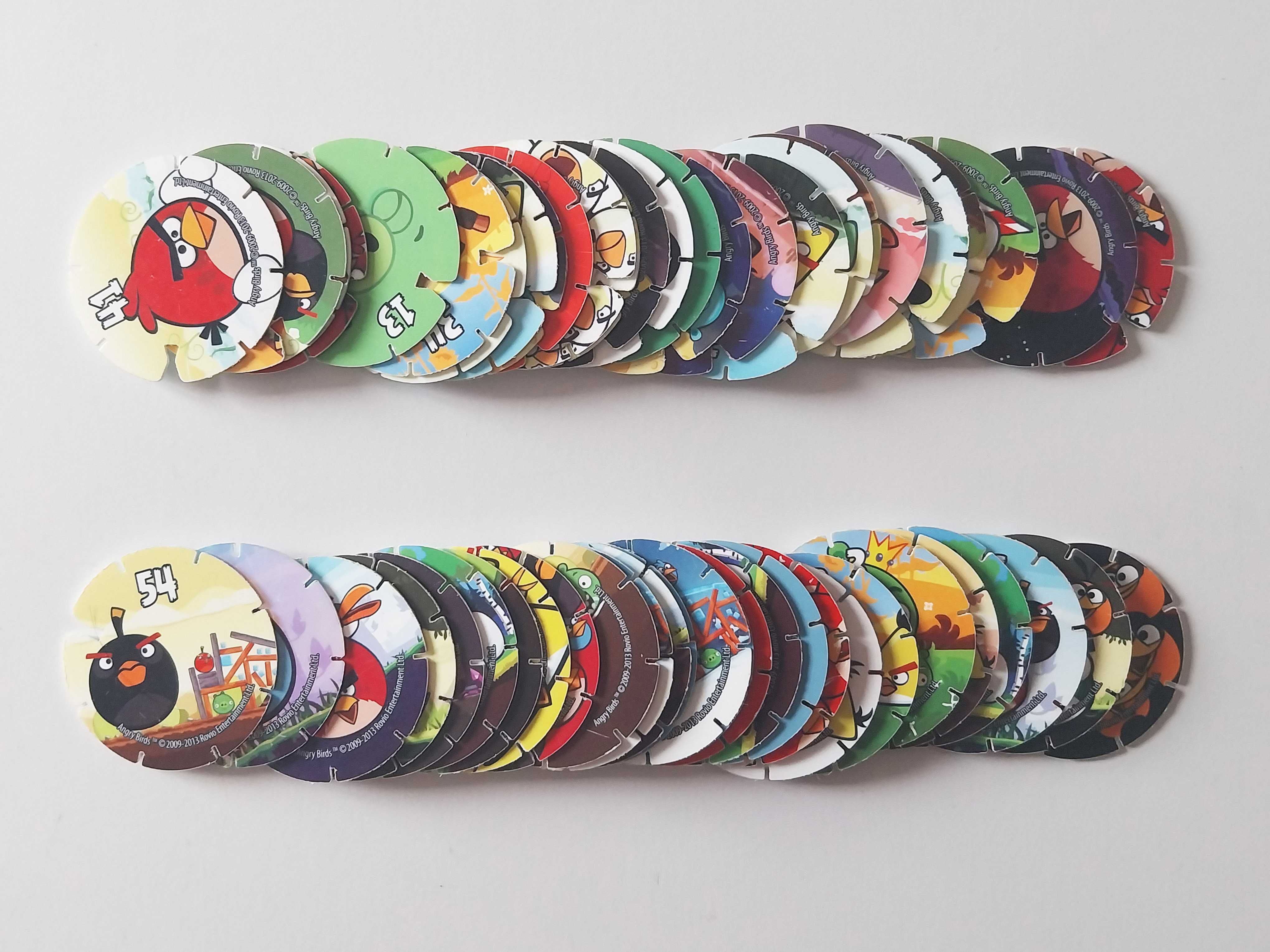 53 tazos ANGRY BIRDS (44 diferentes) | lote PepsiCo