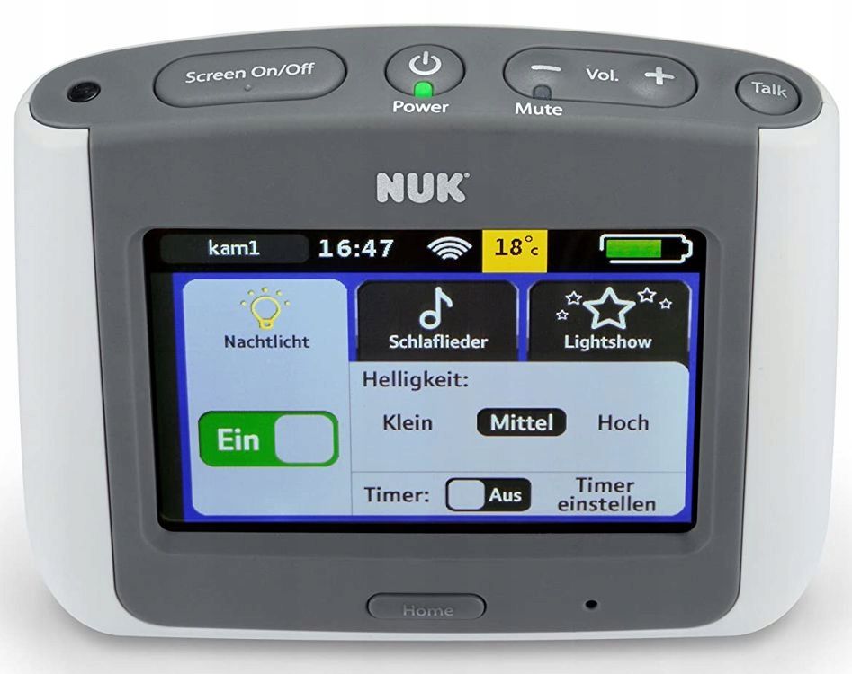 Niania elektroniczna NUK Max 410 LCD 3.5 PROJEKTOR