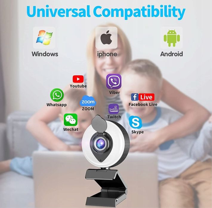 Kamera internetowa Tisoutec i statyw, kamera USB Full HD 1080P