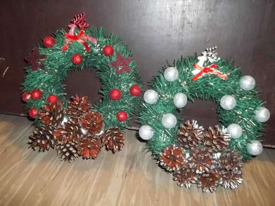 Nowy stroik świąteczny na stół wigilijny i wianek na drzwi Rekodzieło