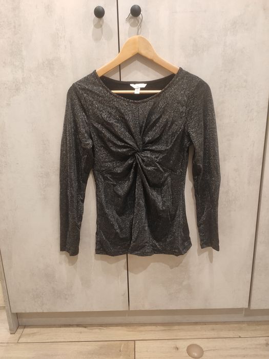 Elegancka bluza ciążowa brokatowa na imprezę. HM mama, Rozmiar M