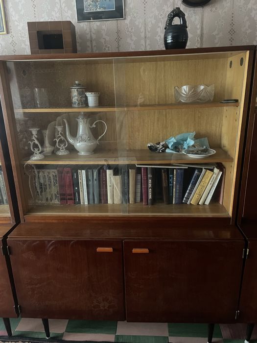 Шифонер сервант шкаф шафа стенка стінка дерево раритет реставрац