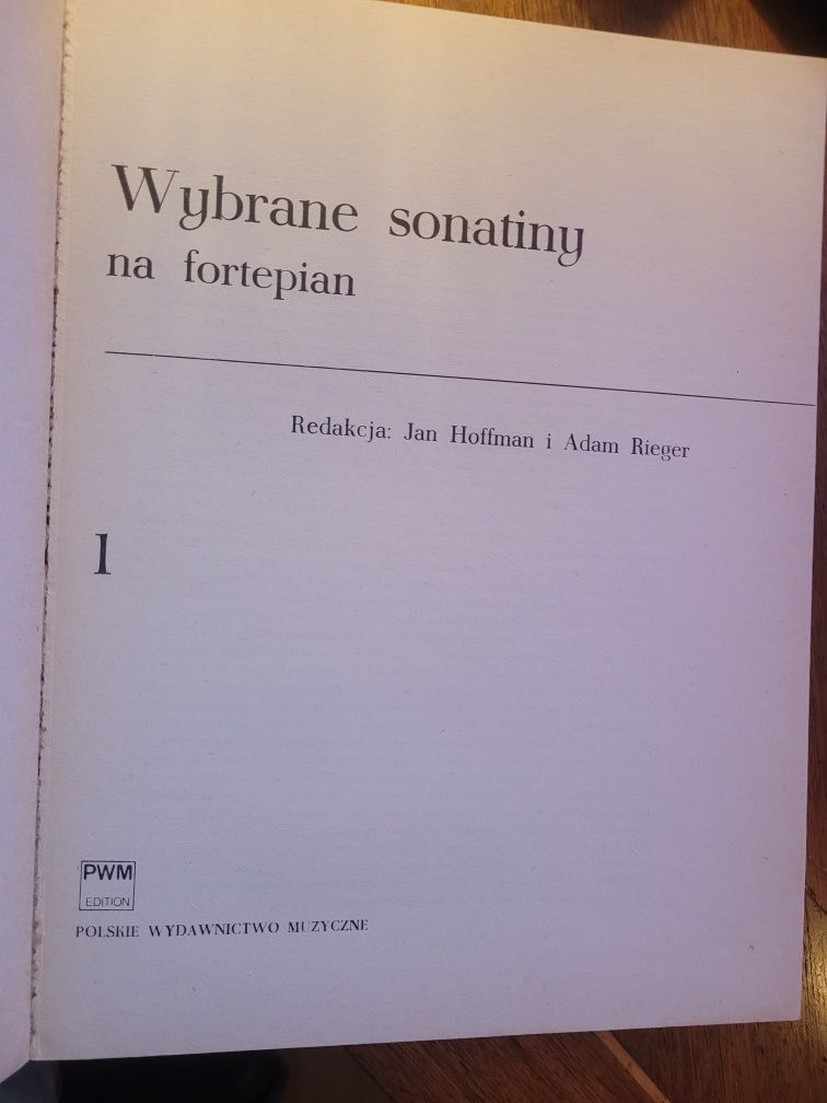 Nuty J.Hoffman,A.Rieger Wybrane Sonatiny na fortepian 1978 PWM