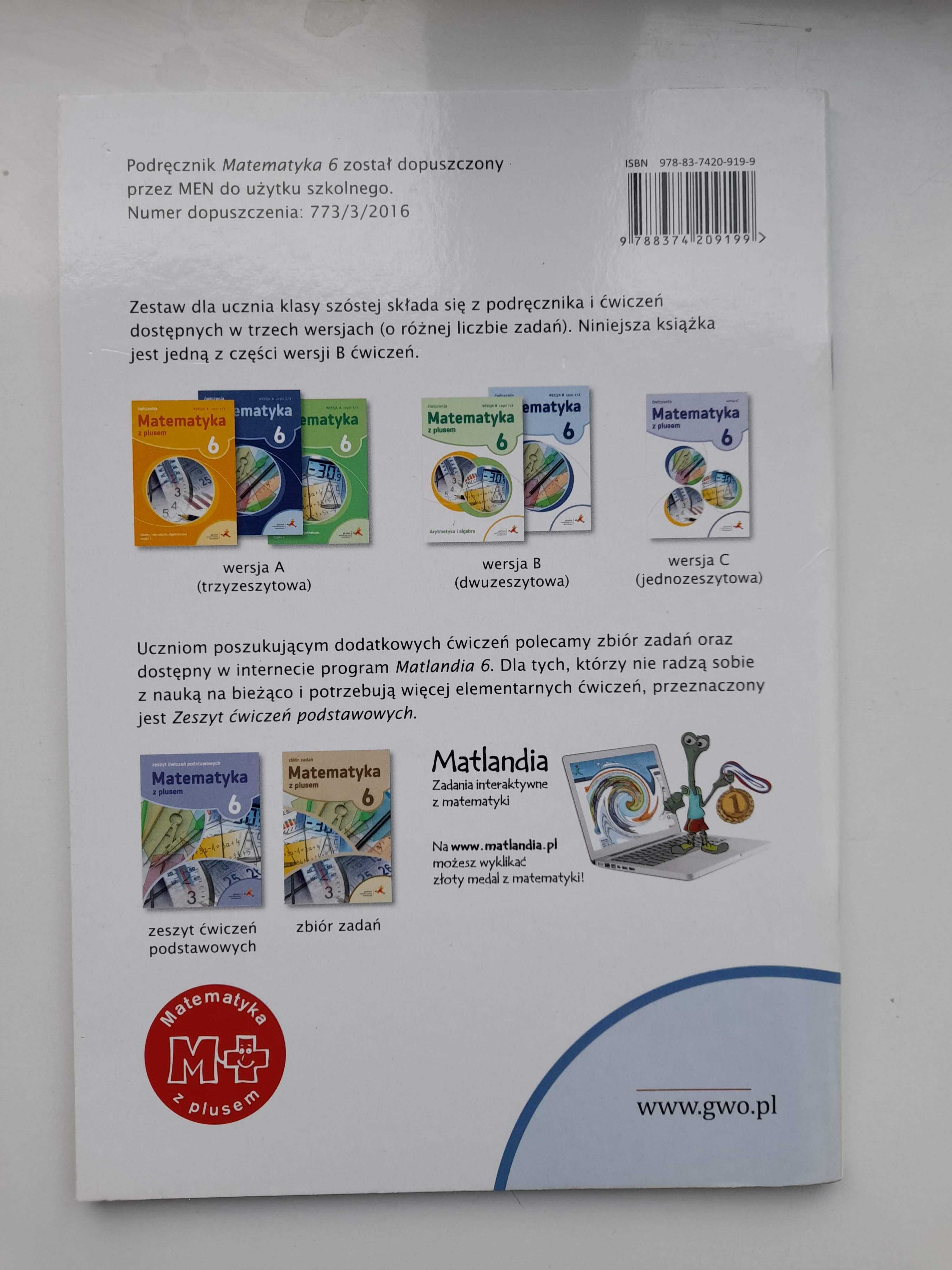 Matematyka z plusem 6. Ćwiczenia. Geometria. Wersja B. Część 2.