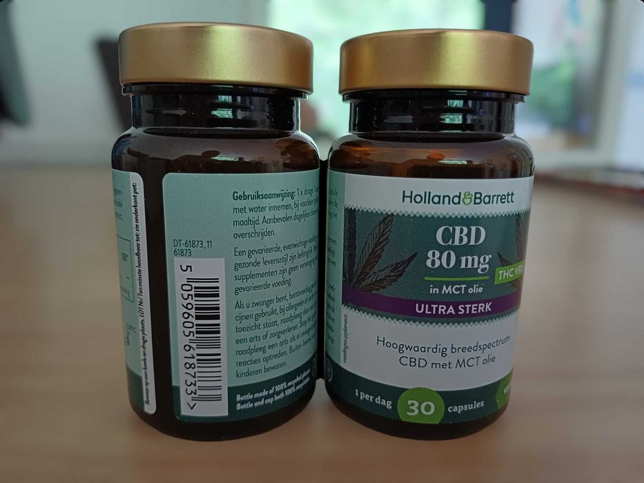 Holland & Barrett CBD 80mg MCT Ultra Sterk 30 Caps