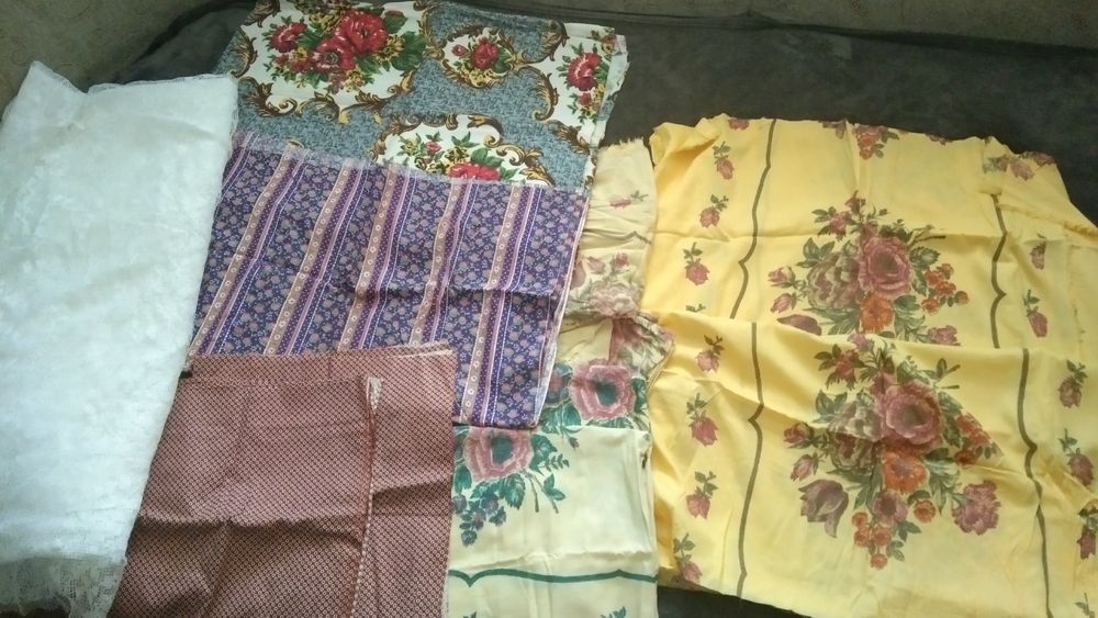 Продам разные остатки тканей