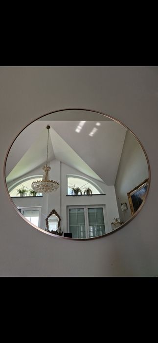 Lustro scienne okrągłe loft w aluminiowej ramie 60,70,80,90,100 cm