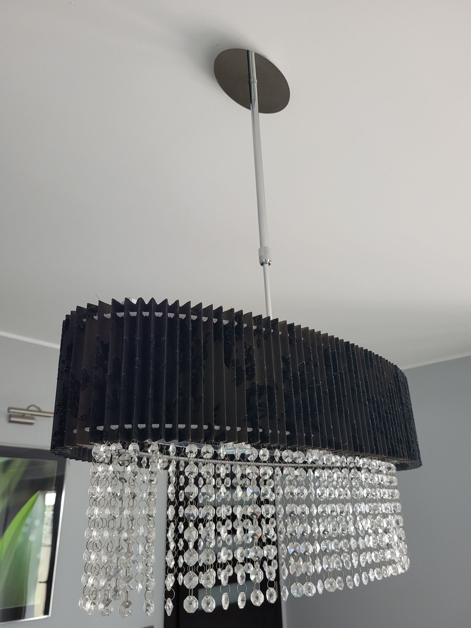 Lampa żyrandol do salonu, glamour, kryształy