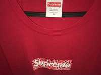 Оригинальная Supreme Bandana Box Logo Tee Red Футболка Красная