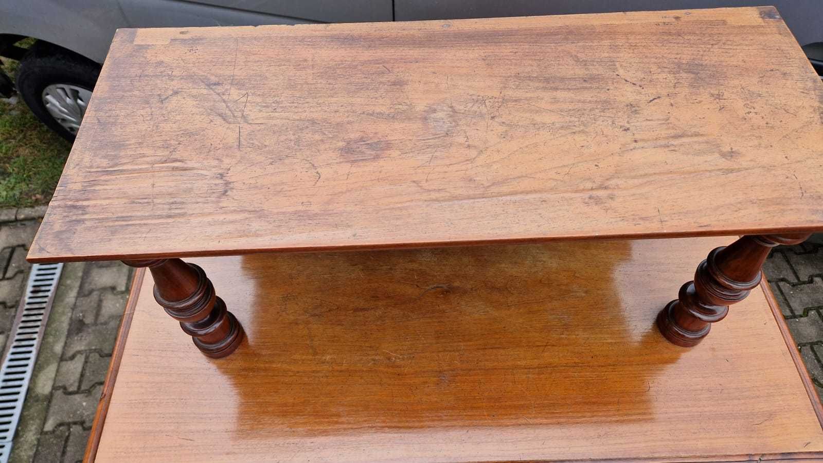 Antyczna wysoka komoda szafa szafka rzeźbienia witryna z drewna barek
