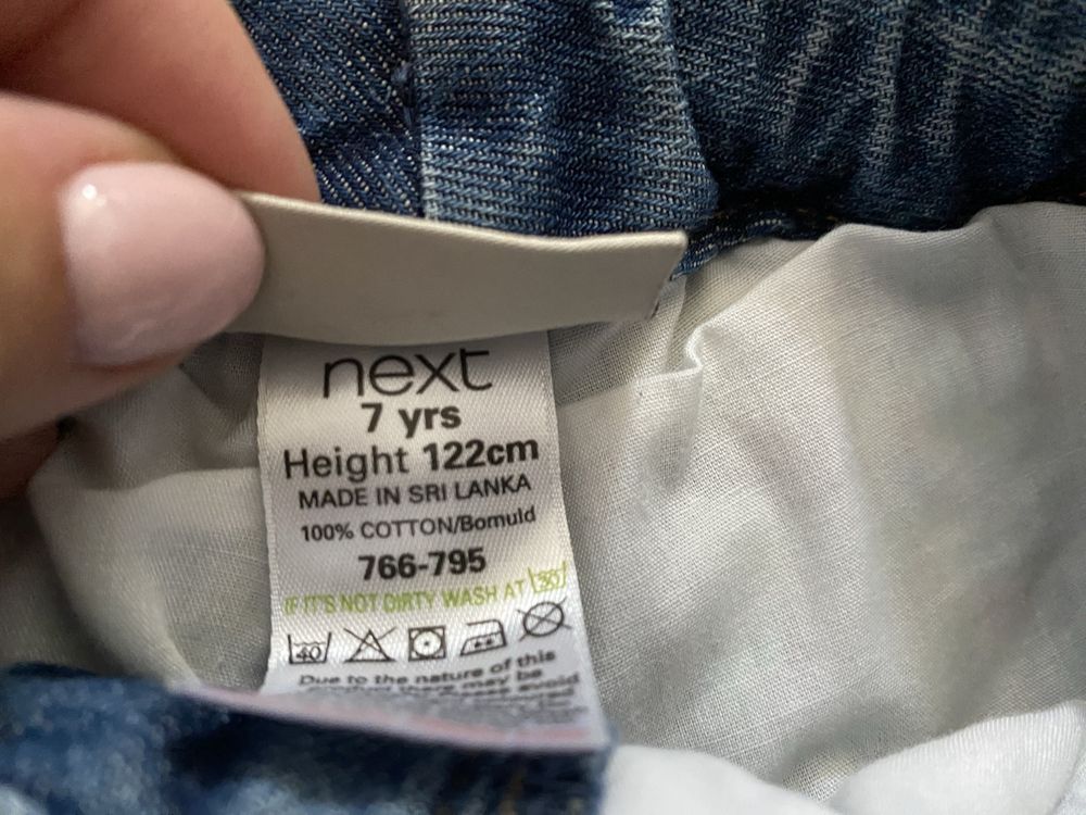 Spodenki jeansowe dla dziewczynki next w rozm 122
