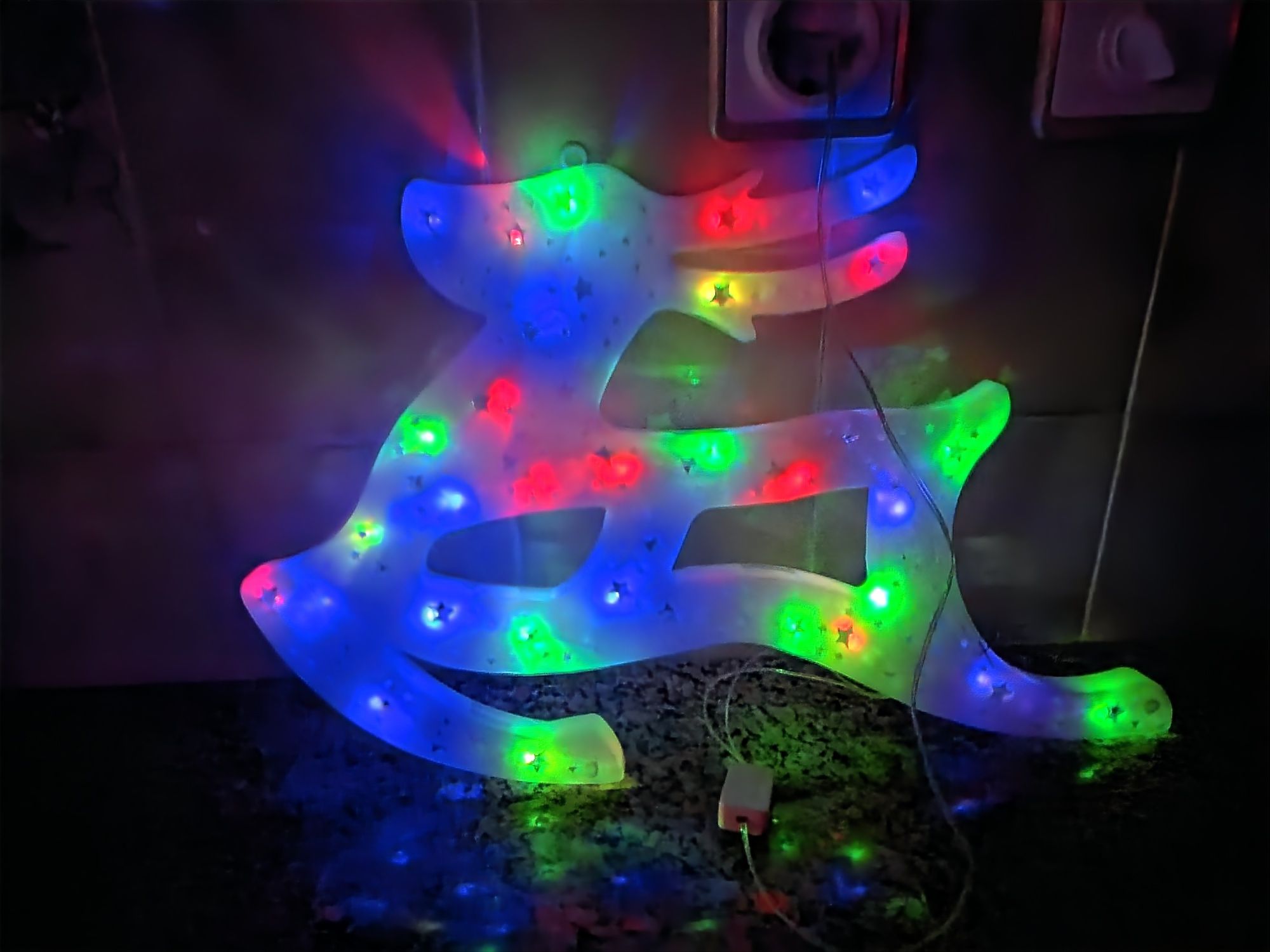Luzes de natal Rena iluminada  LED'S casa quarto apartamento vivenda.