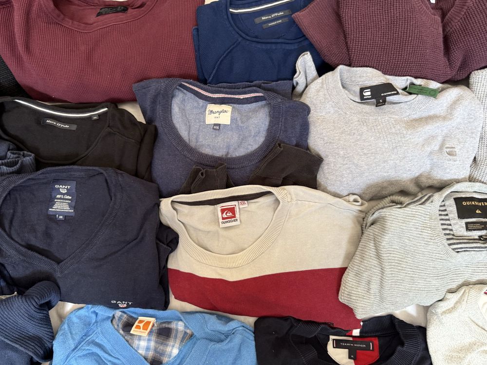 Bulk swetrow paczka ubrań 23 sztuk tommy hilfiger hugo boss gant