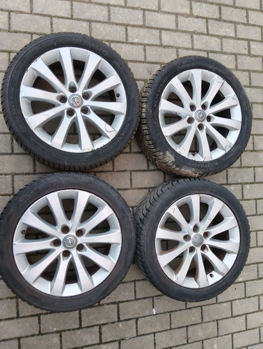 Koła całoroczne opony jak nowe 225/45/17 5x110 et 35 Opel Meriva, astr