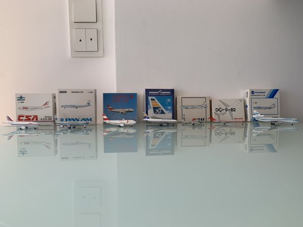 Miniaturas de avioes em metal Schabak
