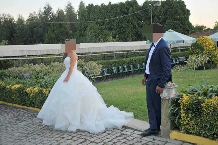 Vestido de noiva + véu +sapatos