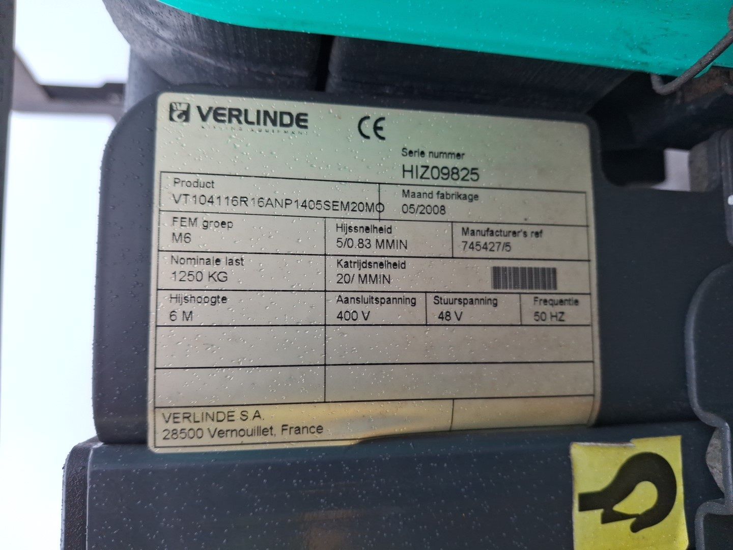 Suwnica bramowa Verlinde 1250kg