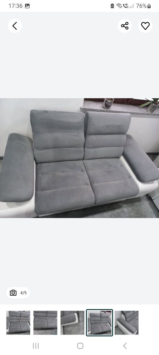 kanapa sofa wersalka pojemnik na posciel szara biała