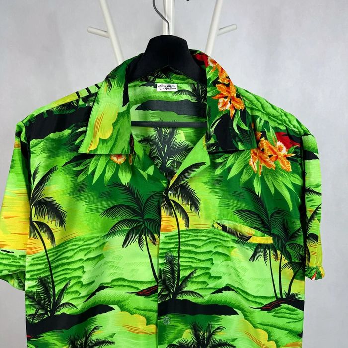 Koszula z krótkim rękawem t-shirt hawajka lata 80 Vintage