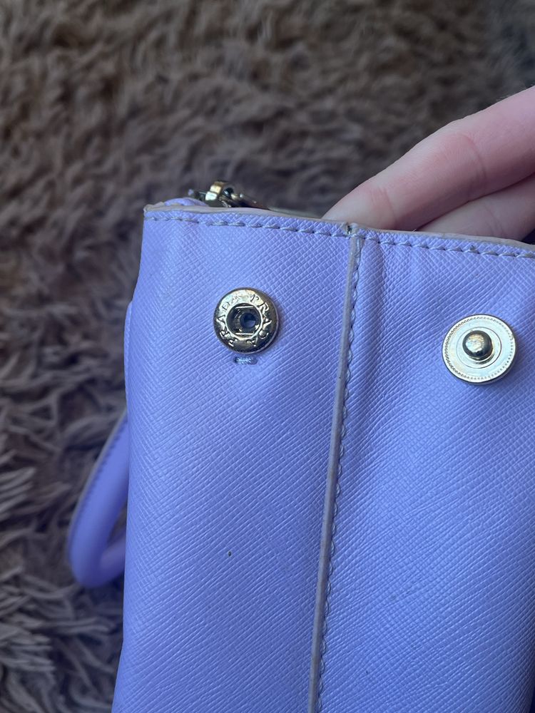 Оригінал! Prada Saffiano Double Zip Purple Learher Bag