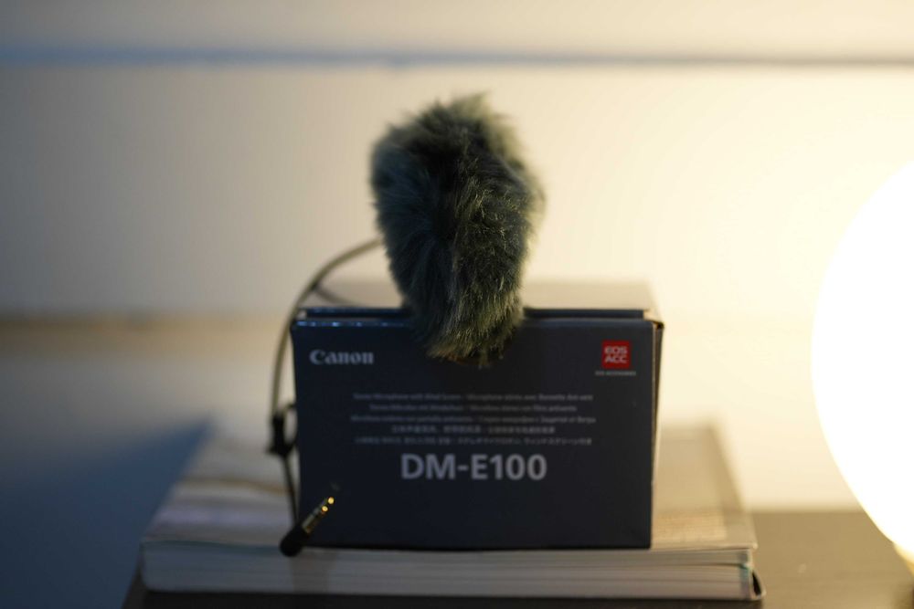 Microfone Canon DM-E100 original – como novo, com caixa