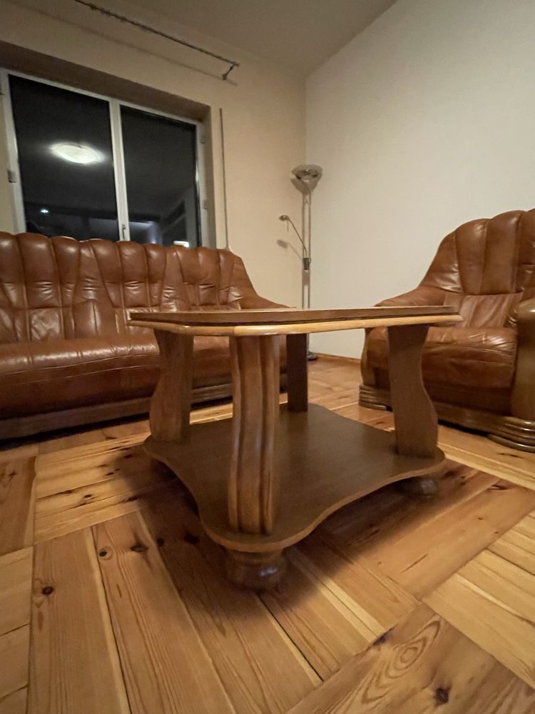 Luksusowy komplet wypoczynkowy Kler - skóra naturaln- luksus lat 90/00