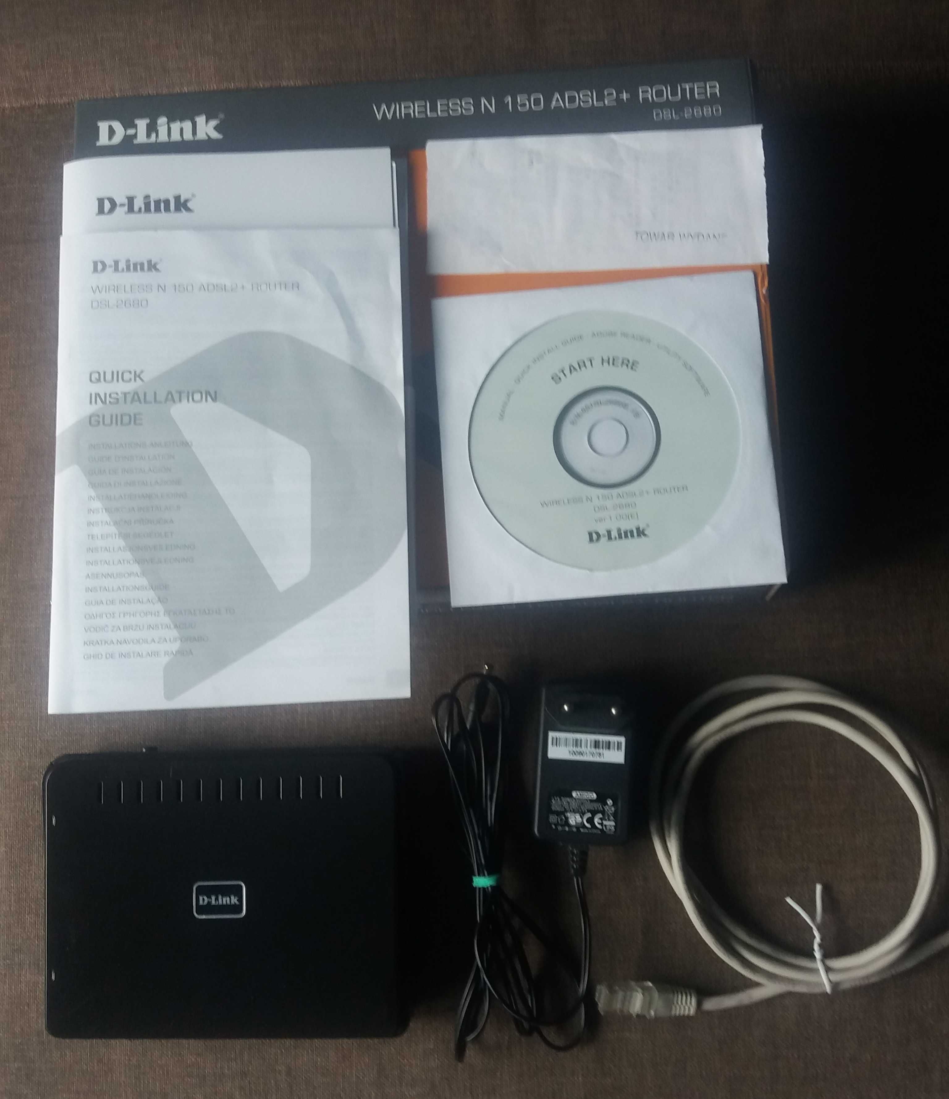 Router Wi-Fi D-Link ADSL - 2680 - KOMPLETNY ZESTAW ! POLECAM !