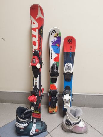 Komplet narciarski narty buty dzieciece