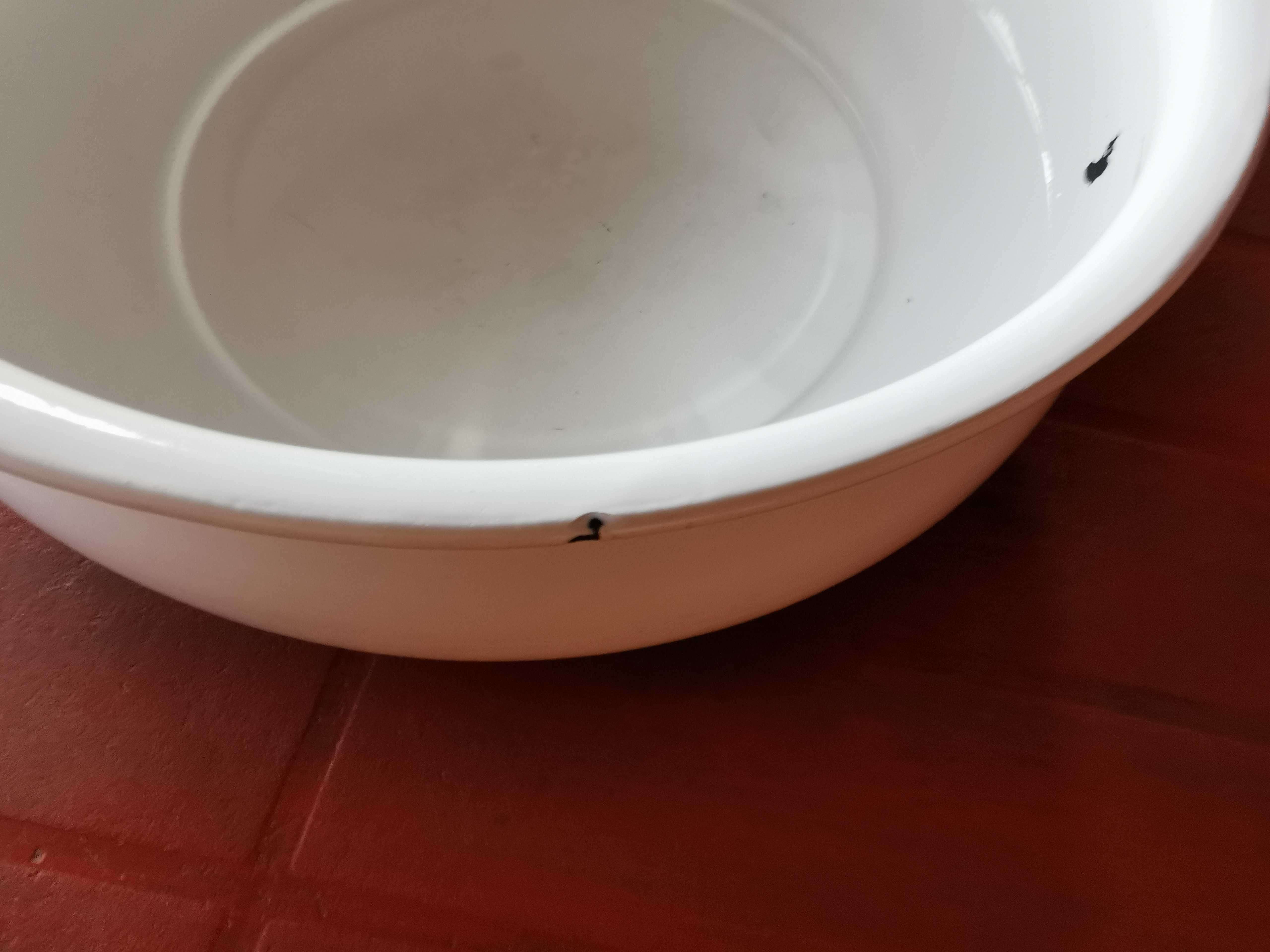 Stara emaliowana miska Silesia śr.39 cm - PRL