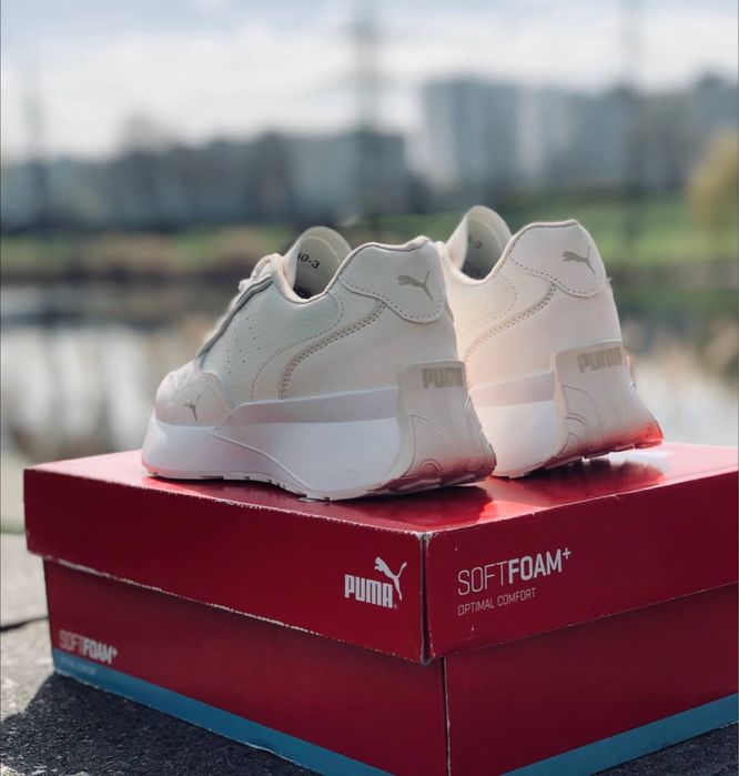 Puma кожаные кроссовки женские, натуральная кожа. красовки Пума 2025